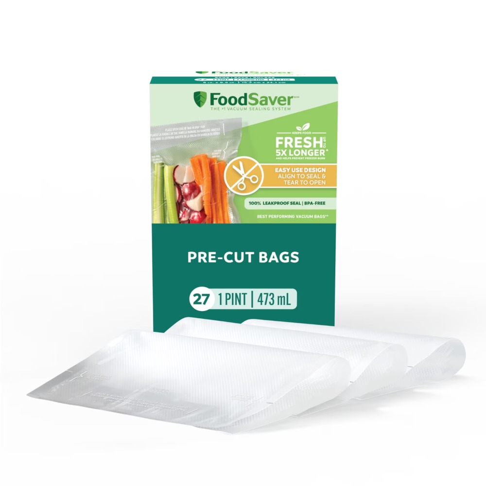 Meal Prep Vacuum Seal - FoodSaver Pint Vacuum Seal Bags, 27