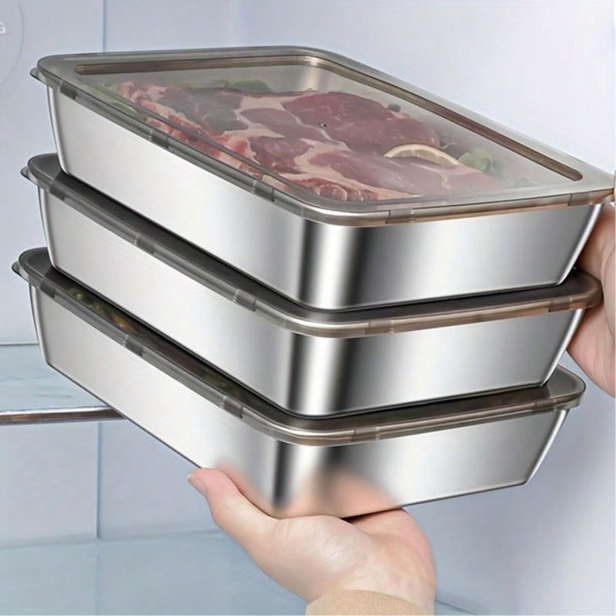 Meal Prep Easy - 6pcs(3 Boxes+ 3 Lids) Stainless Steel