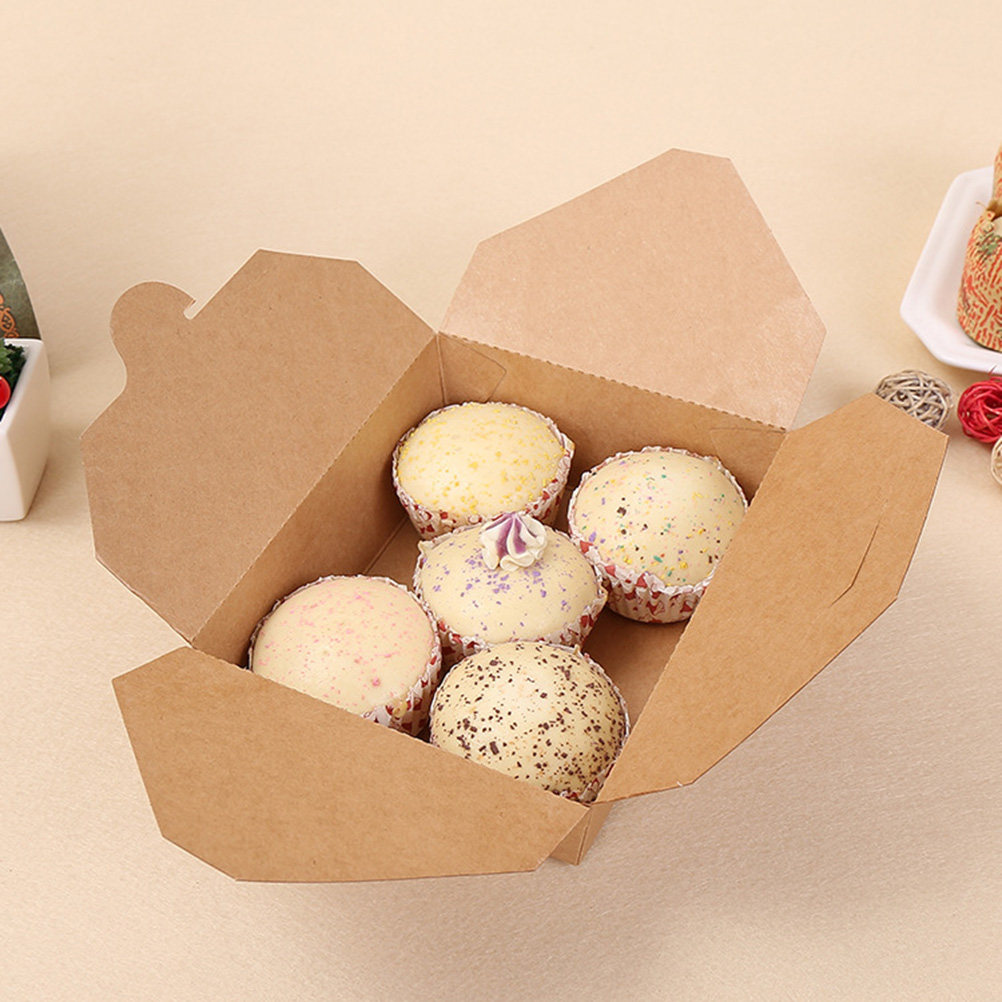 Meal Prep Day - 20Pcs Kraft Paper Lunch Box 800Ml