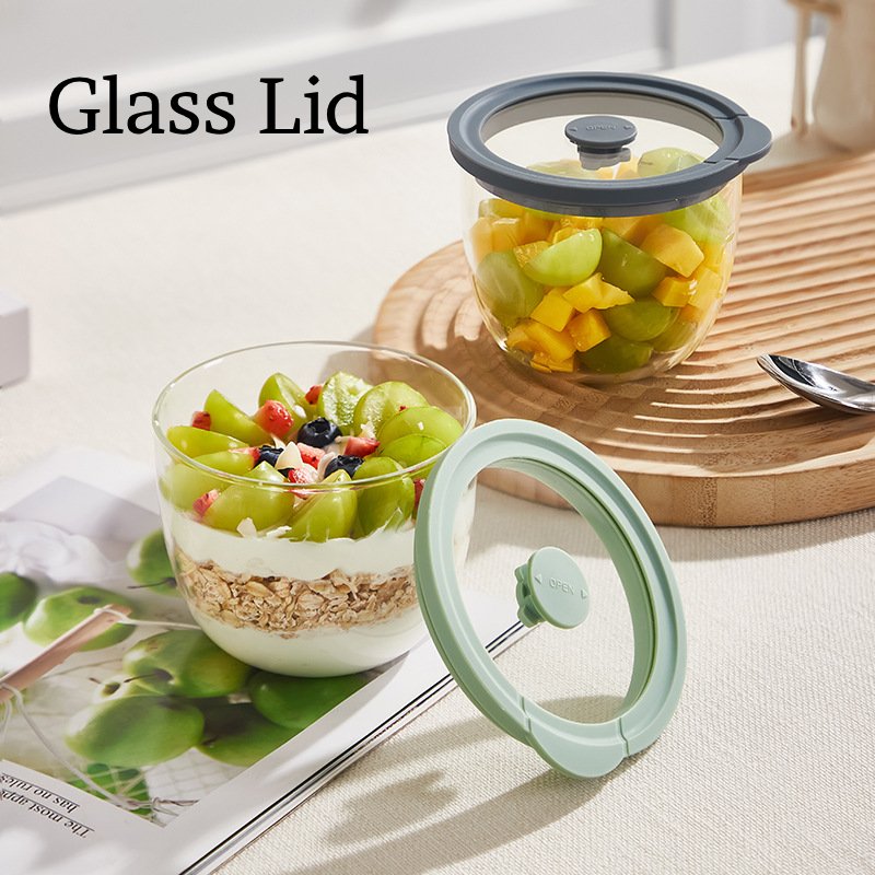 Meal Prep Overnight Oats - Glass Overnight Oats Container with Airtight