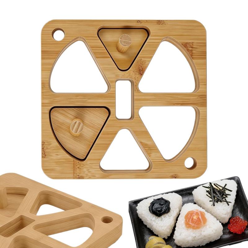 Meal Prep With Rice - Wooden Onigiri Rice Ball Mold 5