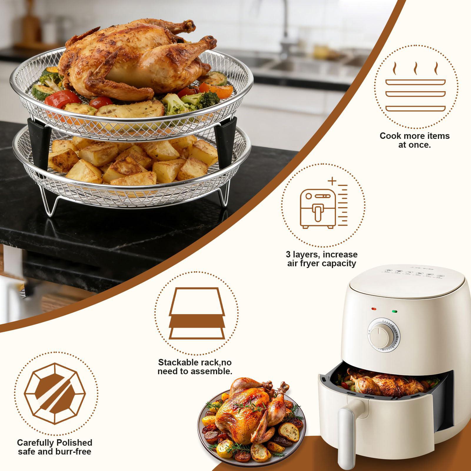 Air Fryer Basket Stainless Ste - Meal Prep Recipes 评论和价格