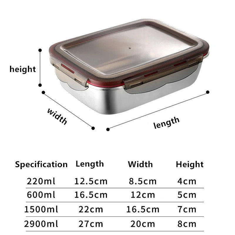 304 Stainless Steel Food Lunch - Meal Prep Tupperware 评论和价格