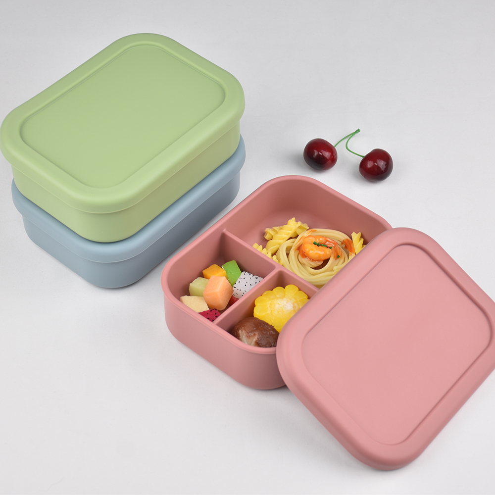 3-Compartment Food Grade Silic - Meal Prep Lunch Boxes 评论和价格