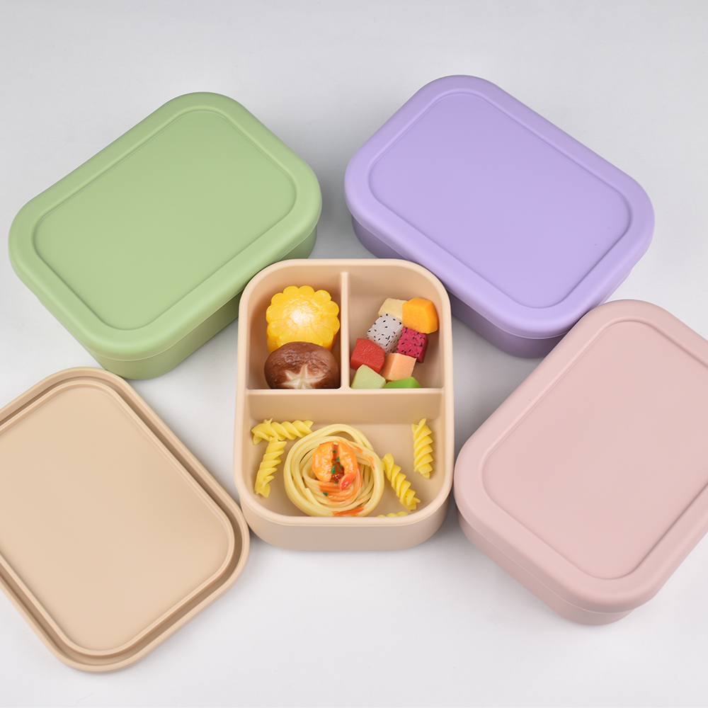 3-Compartment Food Grade Silic - Meal Prep Lunch Boxes 评论和价格