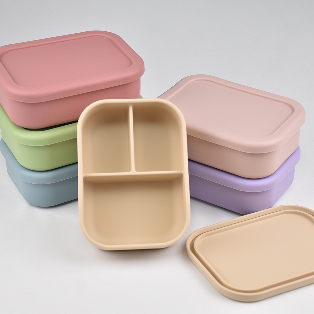 3-Compartment Food Grade Silic - Meal Prep Lunch Boxes 评论和价格