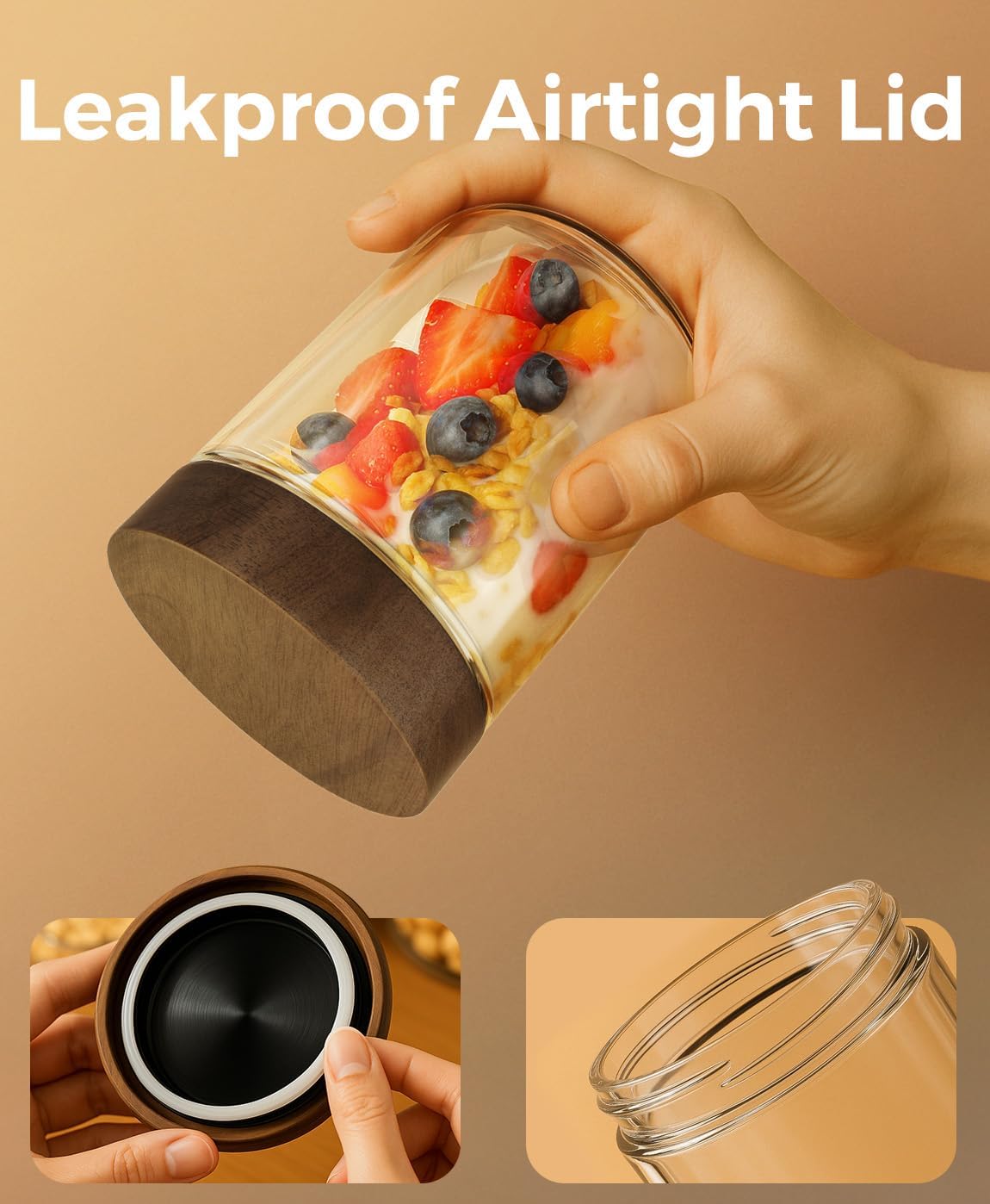 16oz 4 Pack Overnight Oats Con - Meal Prep Overnight Oats 评论和价格