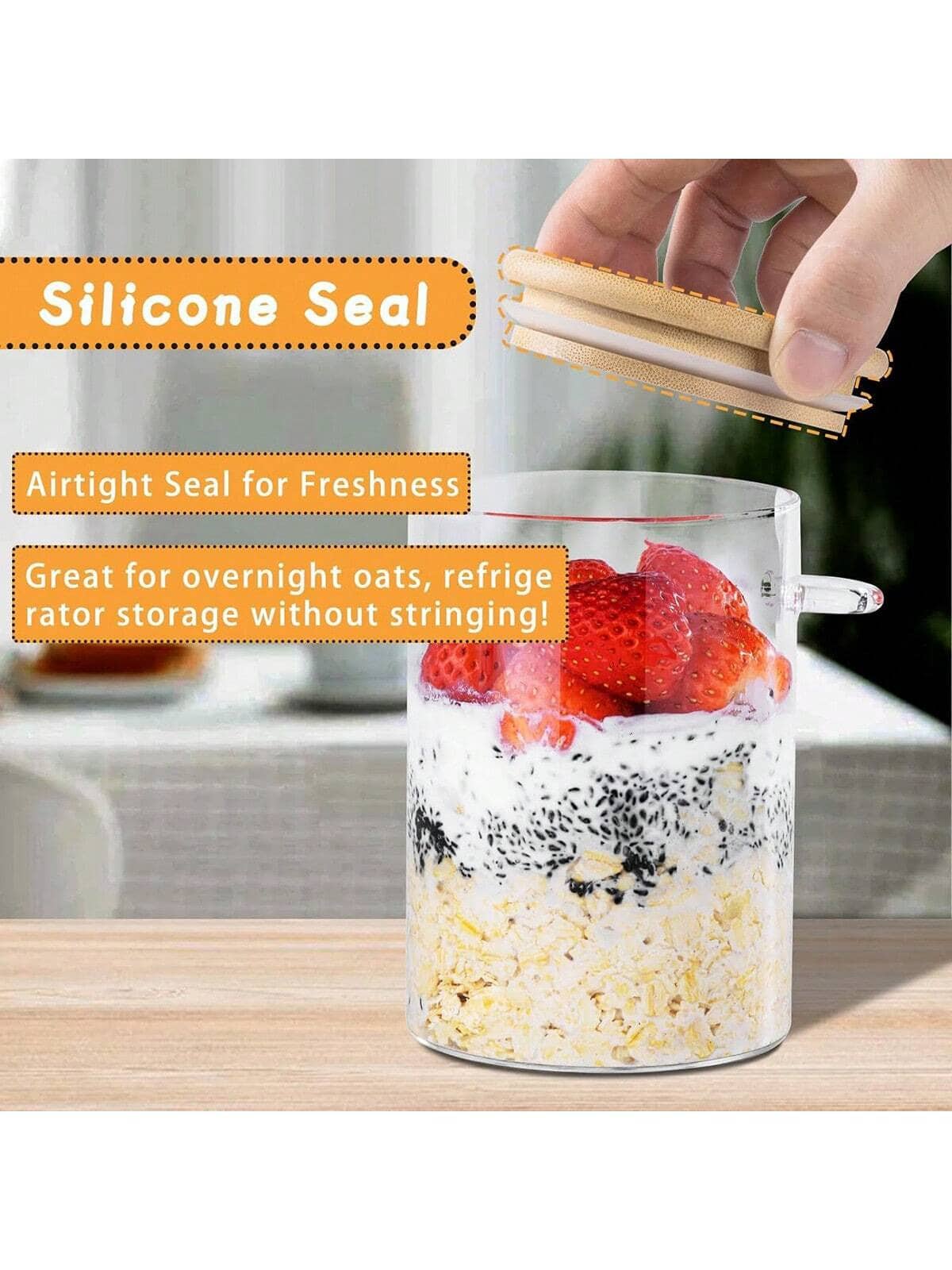 4 Pack Overnight Oats Jars Mod - Meal Prep Overnight Oats 评论和价格