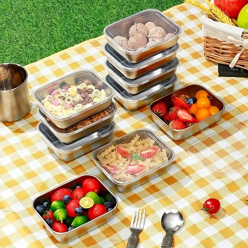 5-Piece Stainless Steel Food S - Meal Prep Lunch Boxes 评论和价格