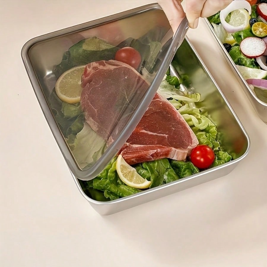 6pcs(3 Boxes+ 3 Lids) Stainles - Meal Prep Easy 评论和价格