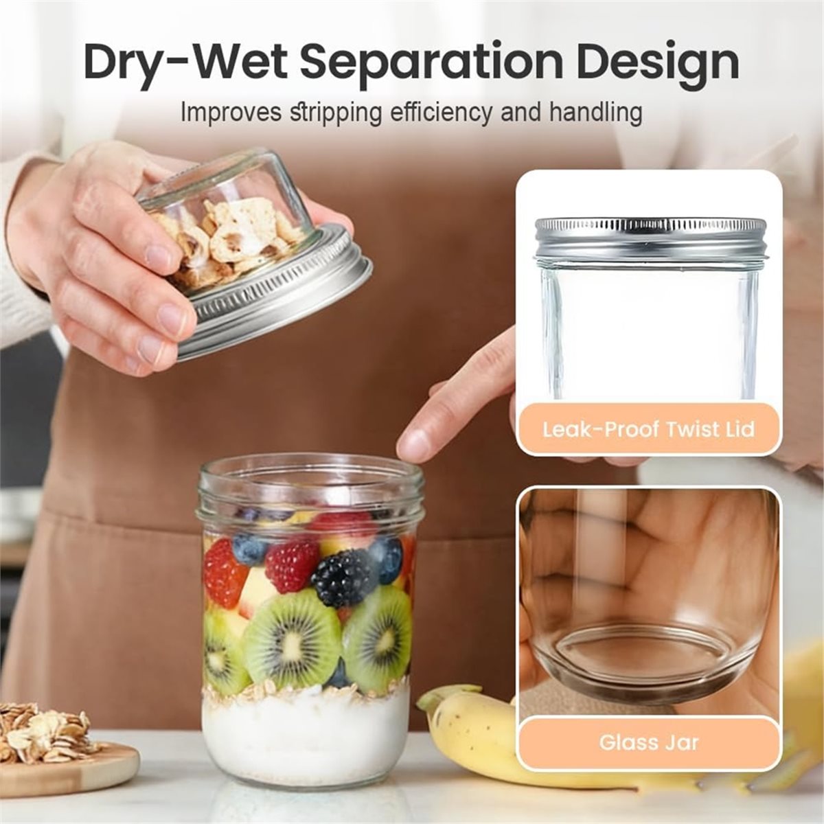 BAAE Overnight Oats Containers - Meal Prep Overnight Oats 评论和价格