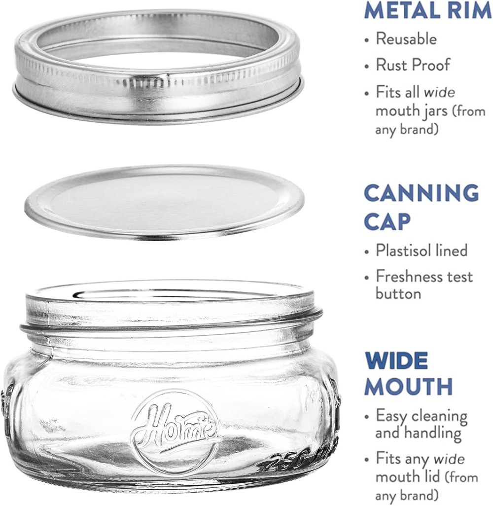 12-Pack 8oz Wide Mouth Glass M - Meal Prep Overnight Oats 评论和价格