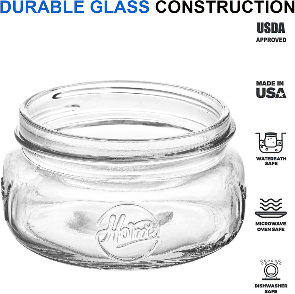 12-Pack 8oz Wide Mouth Glass M - Meal Prep Overnight Oats 评论和价格