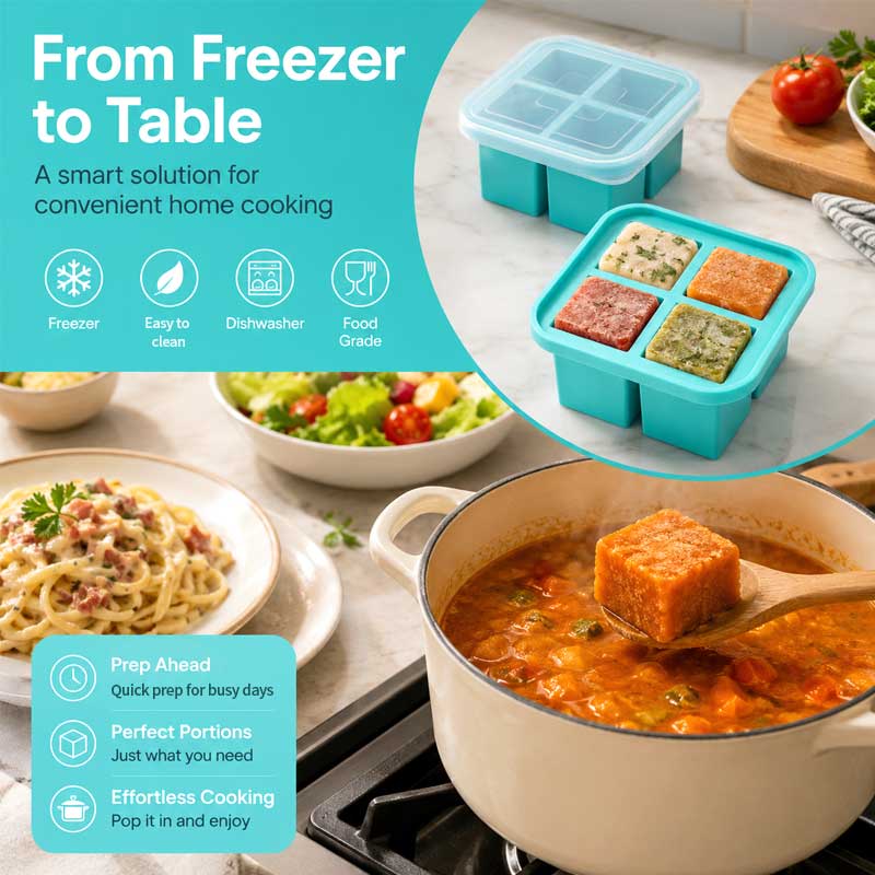 Silicone 4-Compartment Food St - Meal Prep Easy 评论和价格