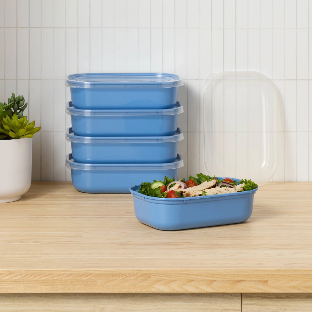 2026 New Blue Single Compartme - Meal Prep Lunch Boxes 评论和价格