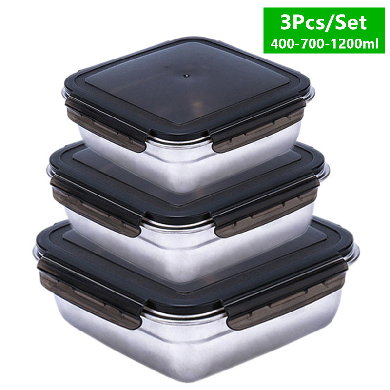 1200/750/400ML Lunch Box Sets  - Meal Prep Tupperware 评论和价格