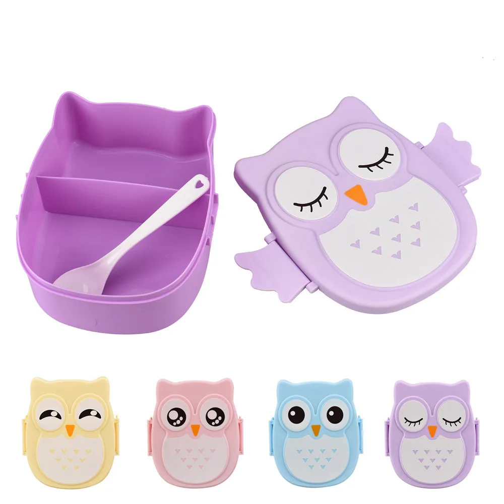 Portable Owl Lunch Box Cartoon - Meal Prep Tupperware 评论和价格