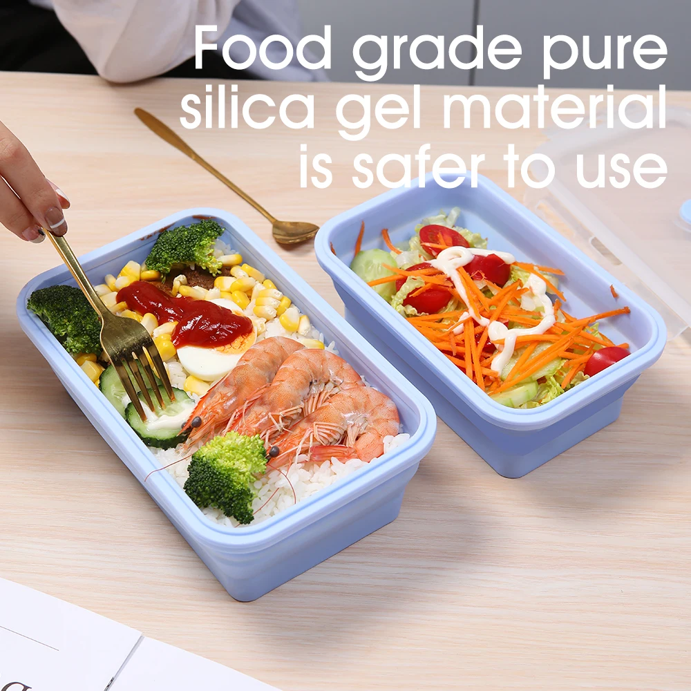 4pcs/set Silicone Rectangle Lu - Meal Prep Tupperware 评论和价格