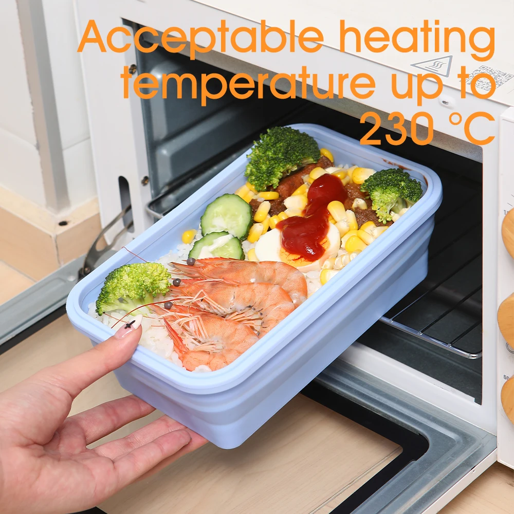 4pcs/set Silicone Rectangle Lu - Meal Prep Tupperware 评论和价格
