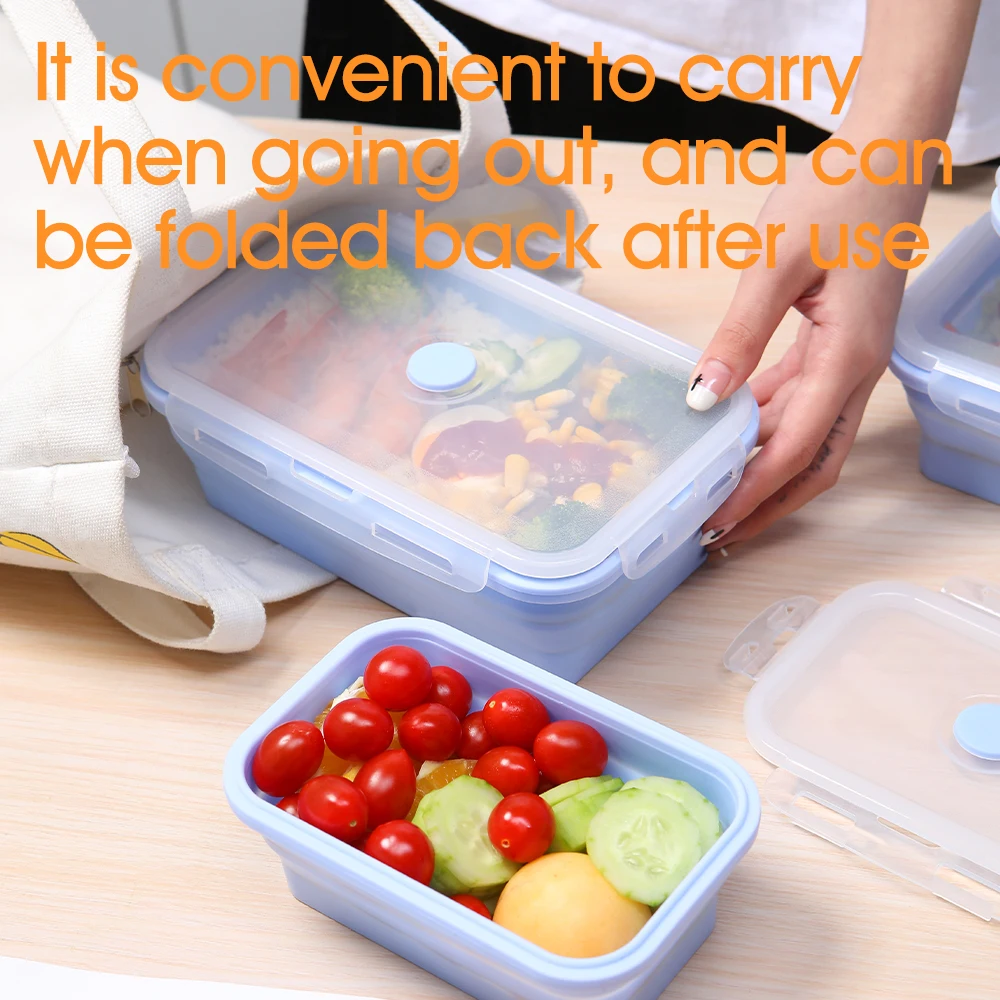 4pcs/set Silicone Rectangle Lu - Meal Prep Tupperware 评论和价格