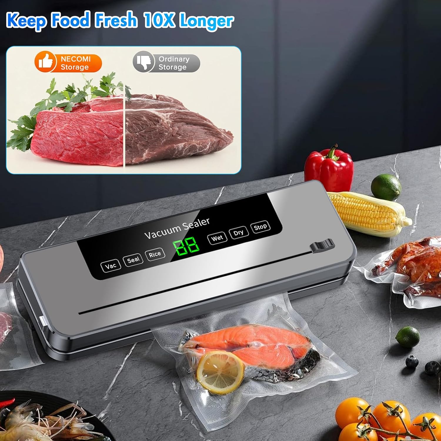 Vacuum Sealing Machine with 10 - Meal Prep Vacuum Seal 评论和价格