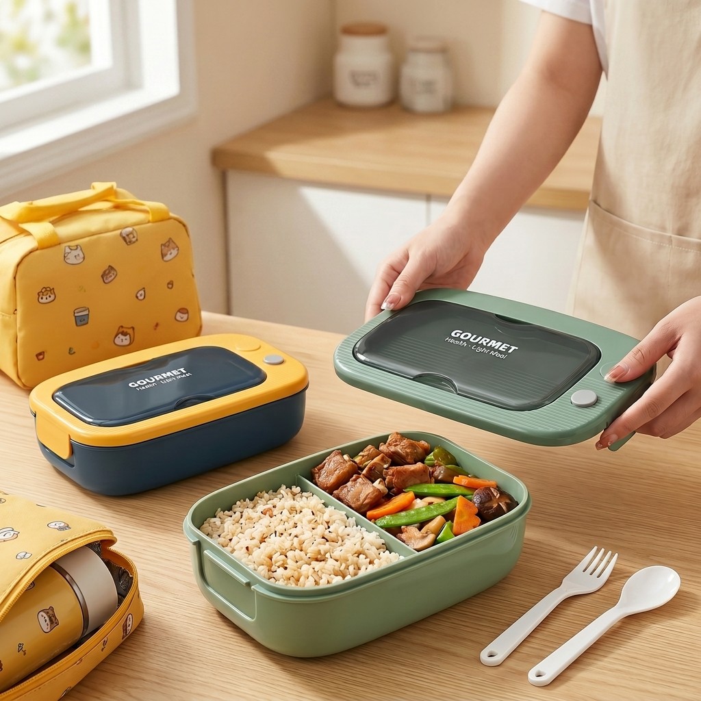 Microwavable Plastic Bento Box - Meal Prep Lunch Boxes 评论和价格