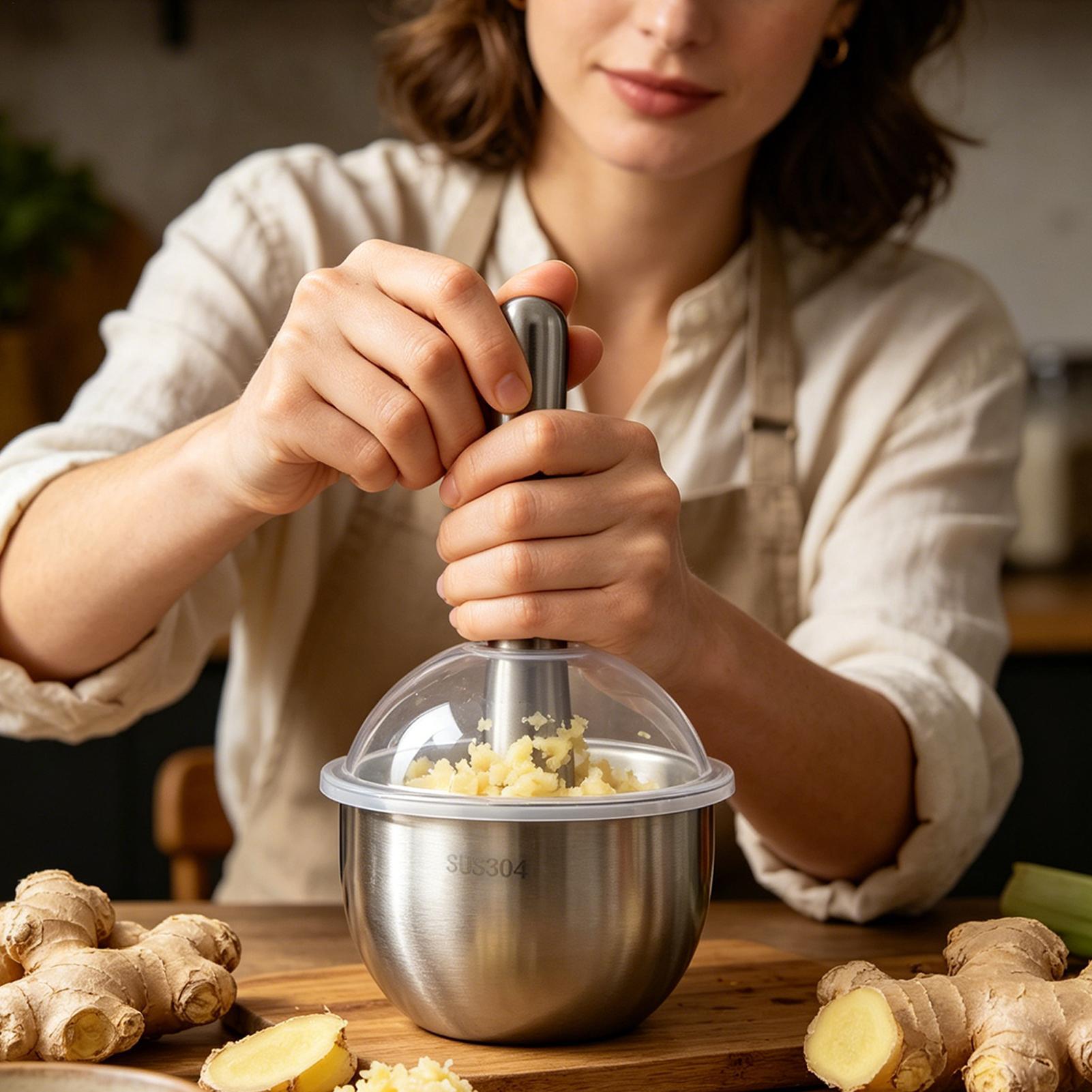 Garlic Mincer Tool Manual Food - Meal Prep Restaurant 评论和价格