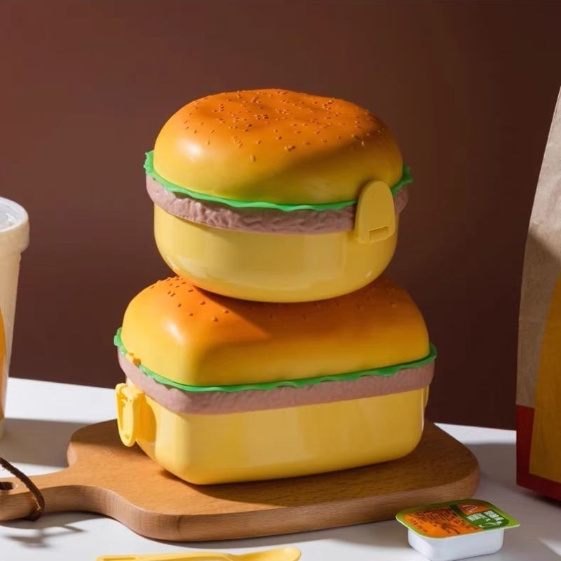 Hamburger Lunch Box Double Tie - Meal Prep Lunch Boxes 评论和价格