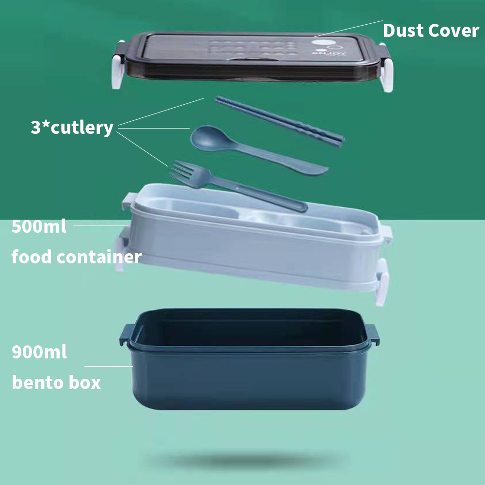 1pc 1400ml Double-layer Lunch  - Meal Prep Tupperware 评论和价格