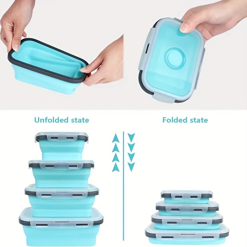 1/4pcs Collapsible Silicone Fo - Meal Prep Tupperware 评论和价格