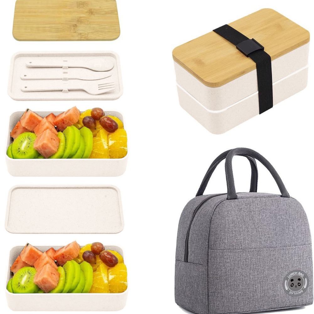 1200ML Divided Lunch Box Picni - Meal Prep Tupperware 评论和价格